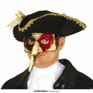 MASCHERA DECORATA VENEZIANA NASO LUNGO CON SUONO*