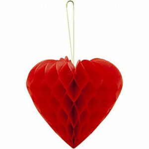 Decorazione in carta Cuore Rosso 23 cm *