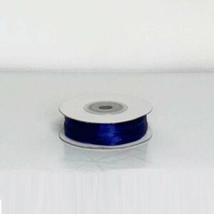 Rotolo Nastro Doppio Raso Blu Notte 16 mm 50 metri *