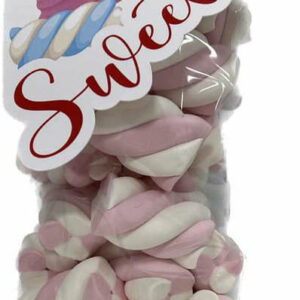 Sacchetto 180 grammi Marshmallow Treccia Bianca e Rosa *