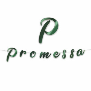 Festone scritta Italic Promessa 300 cm