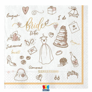 Tovaglioli 33×33 cm Bride To Be 20 pezzi *