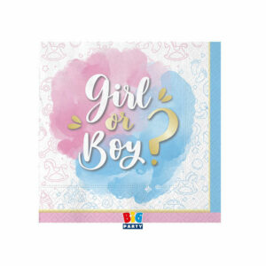 Tovaglioli 25×25  cm Gender Reveal 20 pezzi *