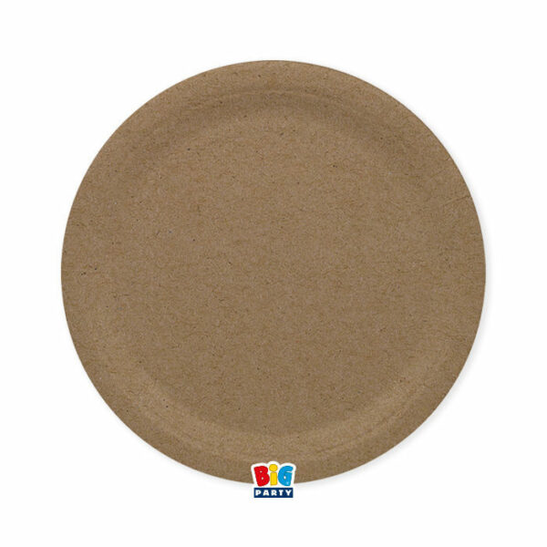 Piatti in Carta Ecolor 24 cm Kraft 25 pz