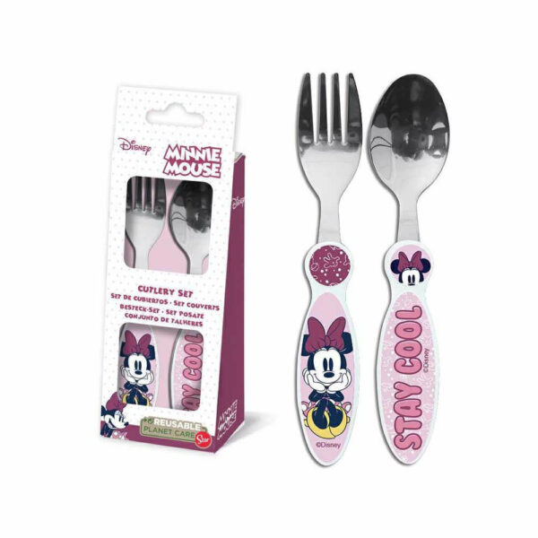 Minnie set 2 posate in acciaio