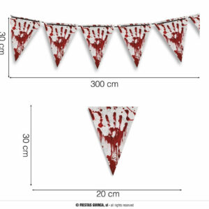 Festone 300 cm Mano insanguinata