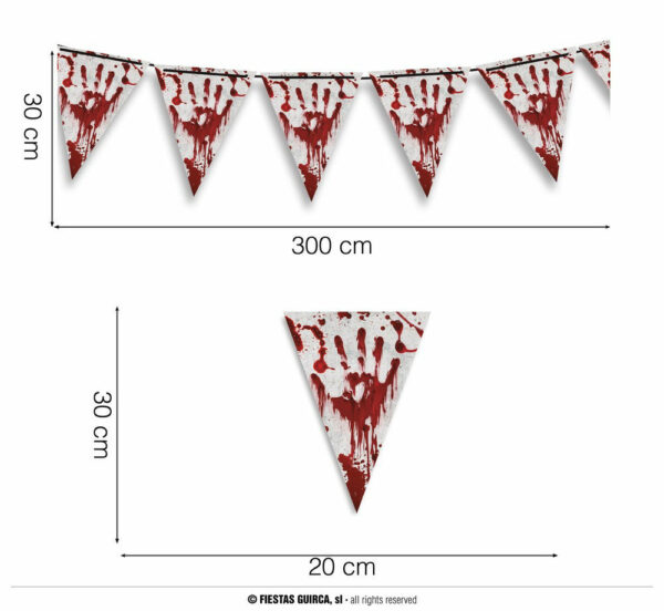 Festone 300 cm Mano insanguinata - immagine 2
