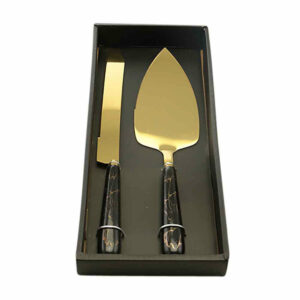 Set Coltello e Paletta Dolci Oro e Nero