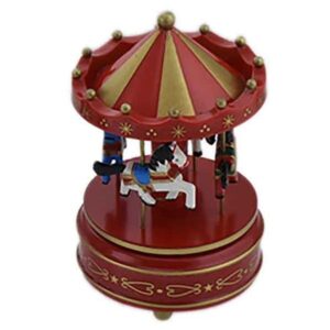 Carillon Giostra 18 cm Bianca e Rosso *