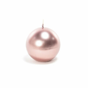 Candela Sfera Rosa Gold Lucido 8 cm *