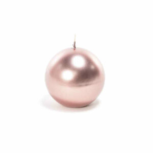 Candela Sfera Rosa Gold Lucido 10 cm *