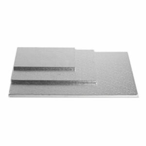 Cake board Argento rettangolare 40×50 cm spessore 1,2 cm