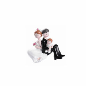 Cake Topper Sposi con Bimbo