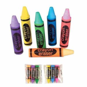 1 Set 3 gomme da cancellare forma pastello Colori assortiti