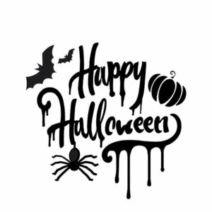 Stencil scritta Happy Halloween diametro 25 cm