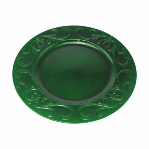 Sottopiatto decorato diametro 33 cm Verde