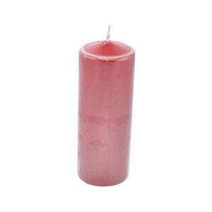 Candela Pillar diam 7,5 cm h 15 cm Rosso Laccato