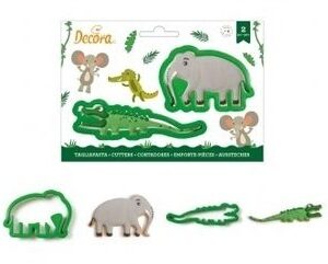 Set 2 Tagliapasta Coccodrillo e Elefante in plastica*