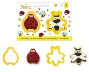 Set 2 Tagliapasta Coccinella e Ape in plastica*