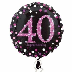 Palloncino Mylar 18” 40 Anni Pink