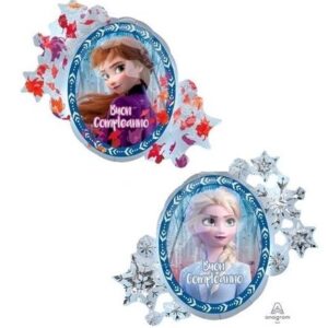 Palloncino Super Shape Frozen II Buon Compleanno 76×66 cm 1 pz