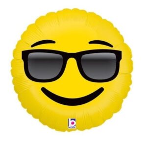 Palloncino Mylar Emoji Occhiali da Sole 45 cm