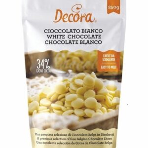 CIOCCOLATO BIANCO IN DISCHETTI 250 gr *