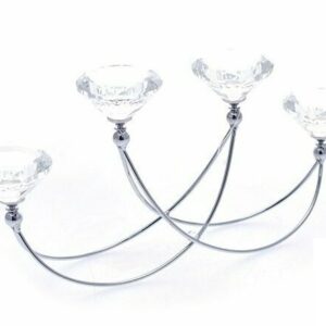 Candelabro Argento per 4 Candele *