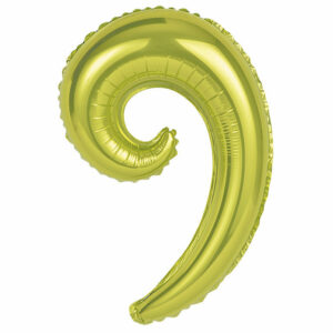 PALLONCINO MYLAR KURLY WAVE 43×26,5 cm GIALLO *