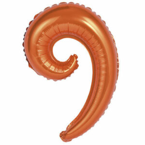 PALLONCINO MYLAR KURLY WAVE 43×26,5 cm ARANCIO *