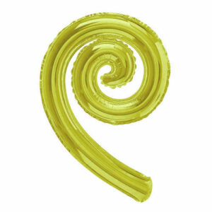 PALLONCINO MYLAR KURLY SPIRLY 43×30 cm GIALLO *