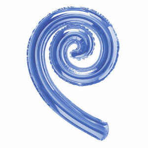 PALLONCINO MYLAR KURLY SPIRLY 43×30 cm BLU *