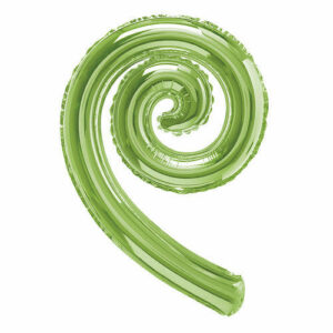 PALLONCINO MYLAR KURLY SPIRLY 43×30 cm VERDE *