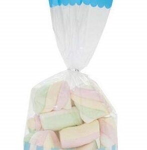 Candy Bags – Sacchetto Portacaramelle 27×9 cm decoro Azzurro 10 pz*