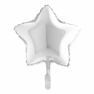 Palloncino Mini Shape 9″ 23 cm Stella Bianco Metal*