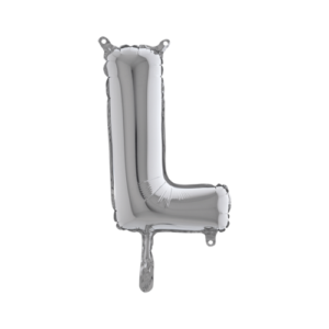 Palloncino Mylar Medio 36 cm Argento Lettera L*