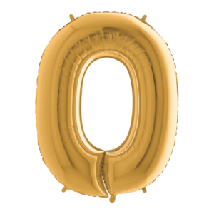 Palloncino Mylar 102 cm Oro Numero 0*