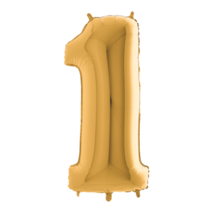 Palloncino Mylar 102 cm Oro Numero 1*