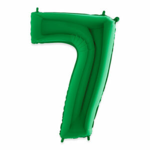 Palloncino Mylar Maxi 102 cm Verde Numero 7*