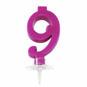 CANDELINA MINI 7 cm FUCSIA numero 9 *