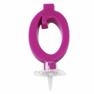 CANDELINA MINI 7 cm FUCSIA numero 0 *