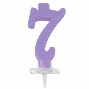 CANDELINA MINI 7 cm LILLA numero 7 *