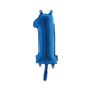 Palloncino Mylar 36 cm Blu Numero 1*