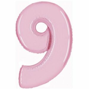 Palloncino Mylar 102 cm Rosa Numero 9 *