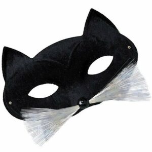 Maschera Gatto con Baffi Nera*