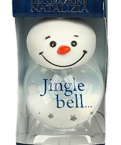 Palla di Neve 4×6 cm con frase JINGLE BELL