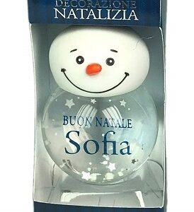 Palla di Neve 4×6 cm con nome SOFIA