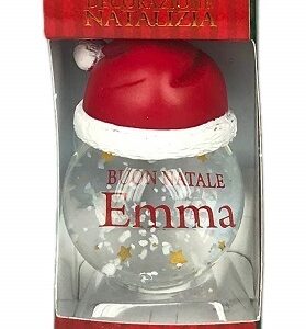 Palla di Neve 4×6 cm con nome EMMA