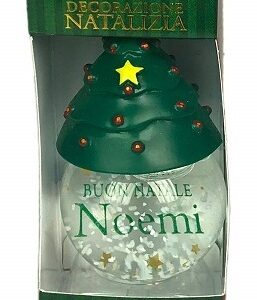 Palla di Neve 4×6 cm con nome NOEMI