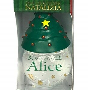 Palla di Neve 4×6 cm con nome ALICE